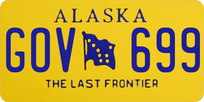 AK license plate GOV699