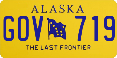 AK license plate GOV719