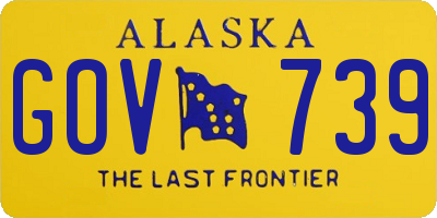 AK license plate GOV739