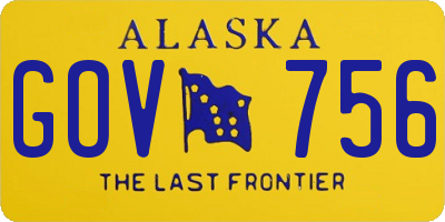 AK license plate GOV756