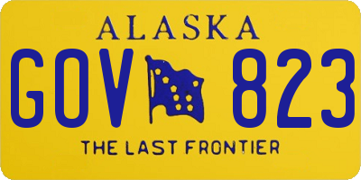 AK license plate GOV823