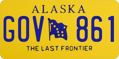 AK license plate GOV861