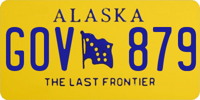 AK license plate GOV879