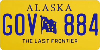 AK license plate GOV884