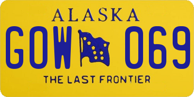 AK license plate GOW069