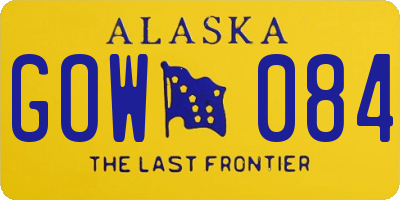 AK license plate GOW084