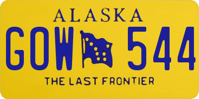 AK license plate GOW544