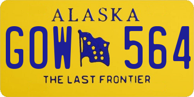 AK license plate GOW564