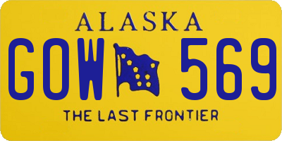 AK license plate GOW569