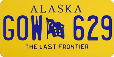 AK license plate GOW629