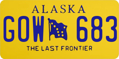 AK license plate GOW683