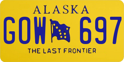 AK license plate GOW697