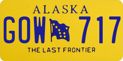 AK license plate GOW717
