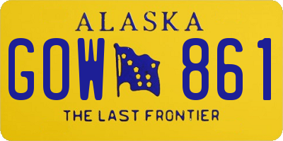 AK license plate GOW861