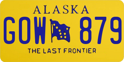 AK license plate GOW879