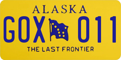 AK license plate GOX011