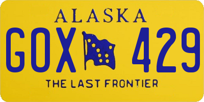 AK license plate GOX429