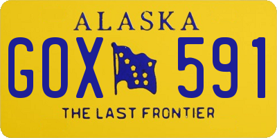 AK license plate GOX591