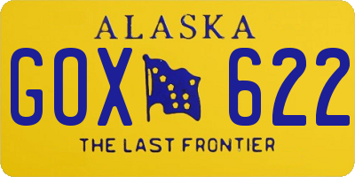 AK license plate GOX622
