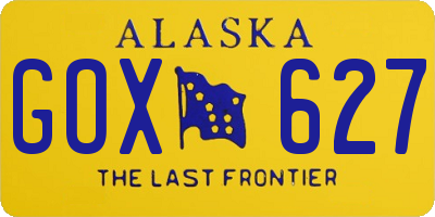 AK license plate GOX627