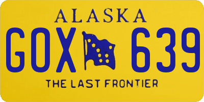AK license plate GOX639