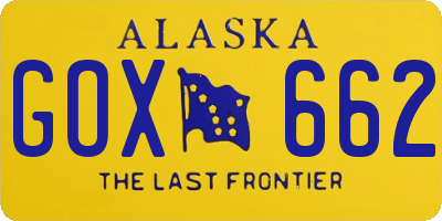 AK license plate GOX662