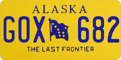 AK license plate GOX682