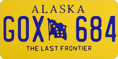 AK license plate GOX684