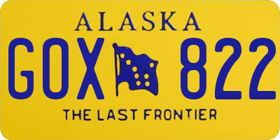 AK license plate GOX822