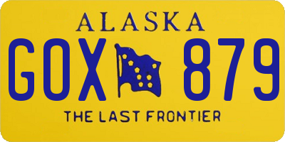 AK license plate GOX879