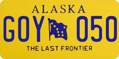 AK license plate GOY050