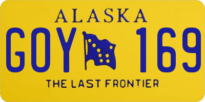 AK license plate GOY169