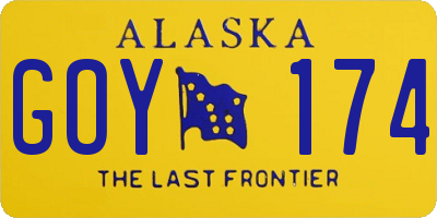 AK license plate GOY174