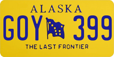 AK license plate GOY399