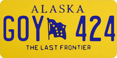 AK license plate GOY424