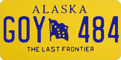 AK license plate GOY484