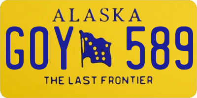 AK license plate GOY589