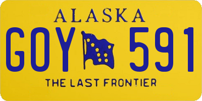 AK license plate GOY591