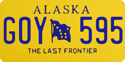 AK license plate GOY595