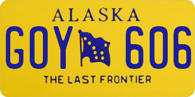 AK license plate GOY606