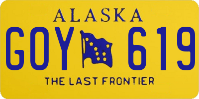 AK license plate GOY619