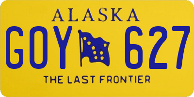 AK license plate GOY627
