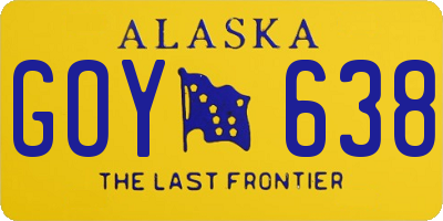 AK license plate GOY638