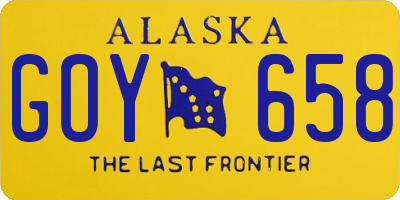 AK license plate GOY658