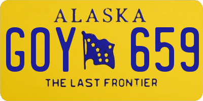 AK license plate GOY659