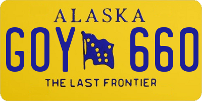 AK license plate GOY660
