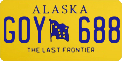 AK license plate GOY688