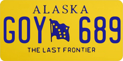 AK license plate GOY689
