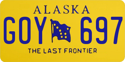 AK license plate GOY697