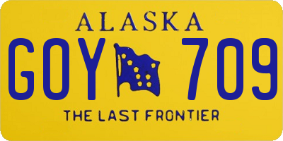 AK license plate GOY709